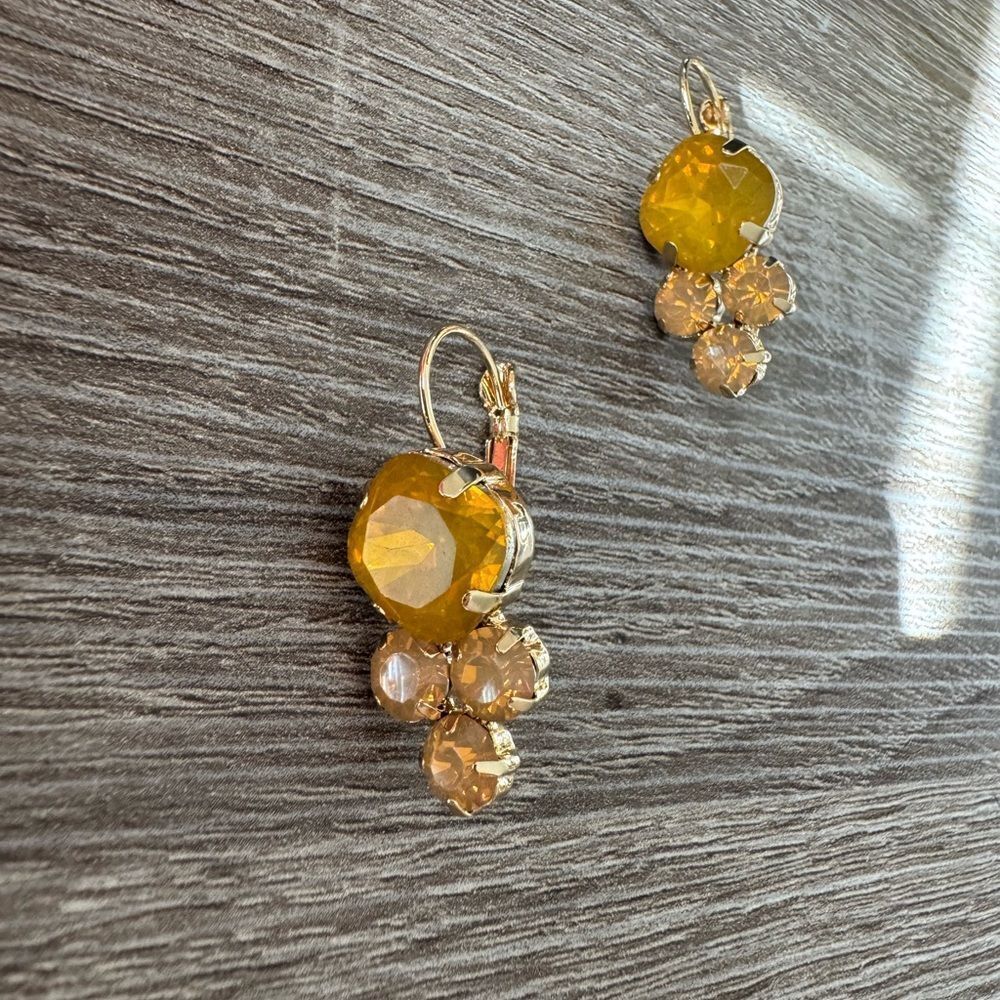 Elegant Yellow Dangle Earrings A1531